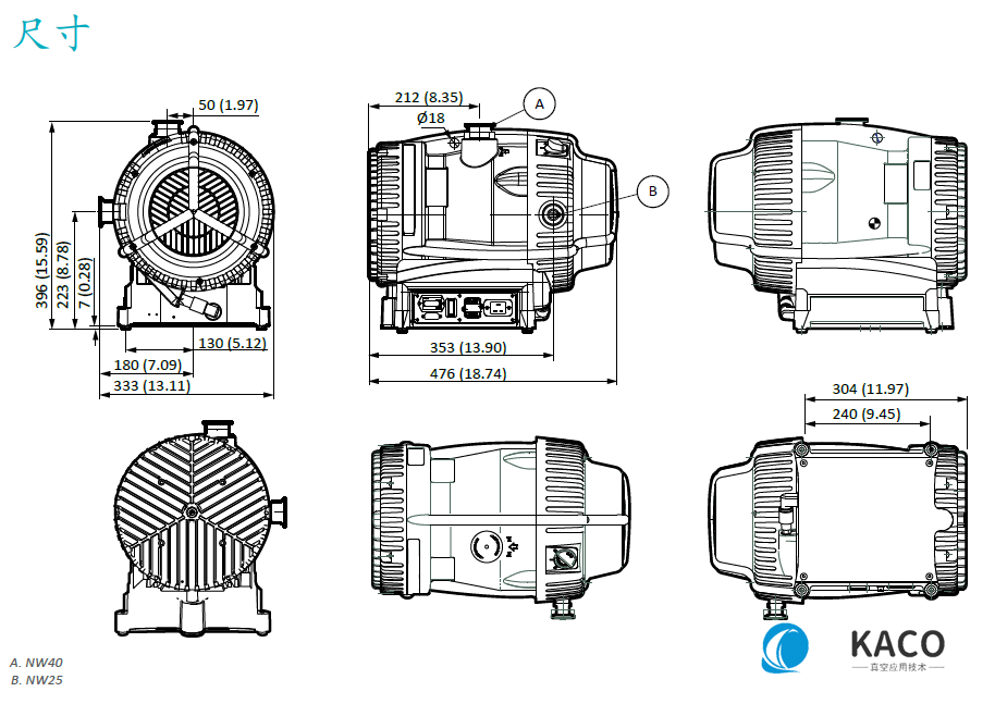 XDS渦旋泵尺寸圖