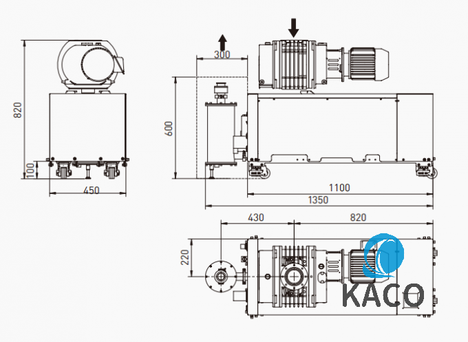 超真空無油干式螺桿真空泵GSD120/600B 600m3/h 1